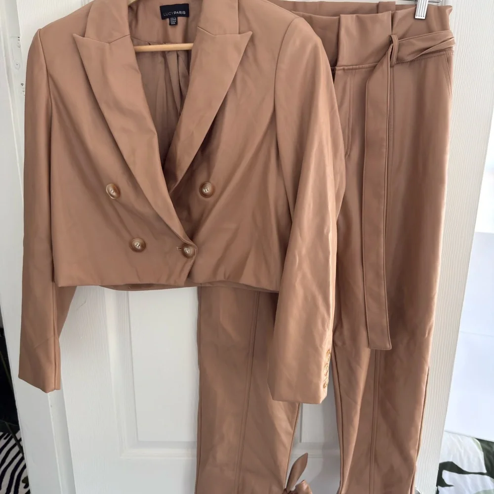 Lucy Paris Camel Pantsuit Set - Picture 1 of 15